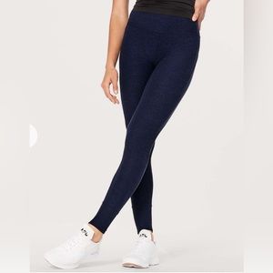 Lululemon Rush Hour HR Tight 27”. Heathered Hero Blue/Black. Rulu. SZ 4. W5ATQS.